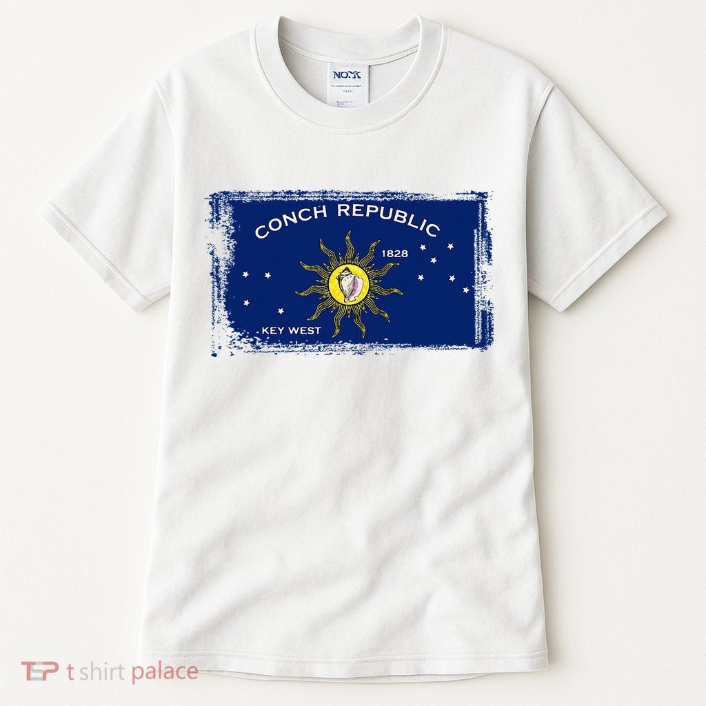 Flag Of Conch Republic Funny Key West Florida Tall T-Shirt