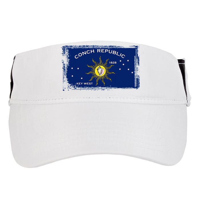 Flag Of Conch Republic Funny Key West Florida Adult Drive Performance Visor