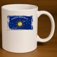 Flag Of Conch Republic Funny Key West Florida 11oz C Handle Ceramic Mug