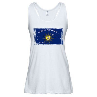 Flag Of Conch Republic Funny Key West Florida Ladies Essential Flowy Tank