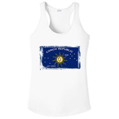 Flag Of Conch Republic Funny Key West Florida Ladies PosiCharge Competitor Racerback Tank