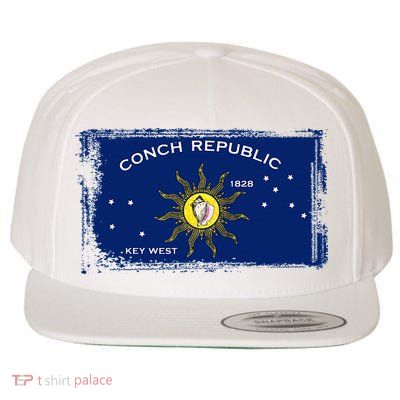 Flag Of Conch Republic Funny Key West Florida Wool Snapback Cap