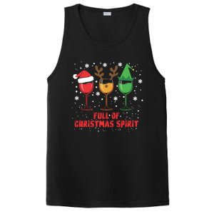 Full Of Christmas Spirit Funny Wine Ing Xmas Pajama Cool Gift PosiCharge Competitor Tank