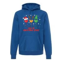 Full Of Christmas Spirit Funny Wine Ing Xmas Pajama Cool Gift Premium Hoodie