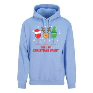 Full Of Christmas Spirit Funny Wine Ing Xmas Pajama Cool Gift Unisex Surf Hoodie