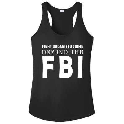 Fight Organized Crime Defund The FBI Ladies PosiCharge Competitor Racerback Tank