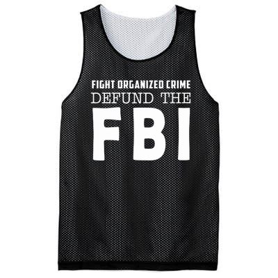 Fight Organized Crime Defund The FBI Mesh Reversible Basketball Jersey Tank