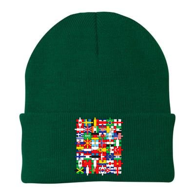 Flags of Countries of the World international flag puzzle Knit Cap Winter Beanie