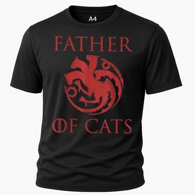 Father Of Cats Funny Cat Lover Kitten Dad Kitty Performance Shirt