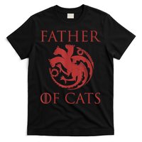 Father Of Cats Funny Cat Lover Kitten Dad Kitty T-Shirt