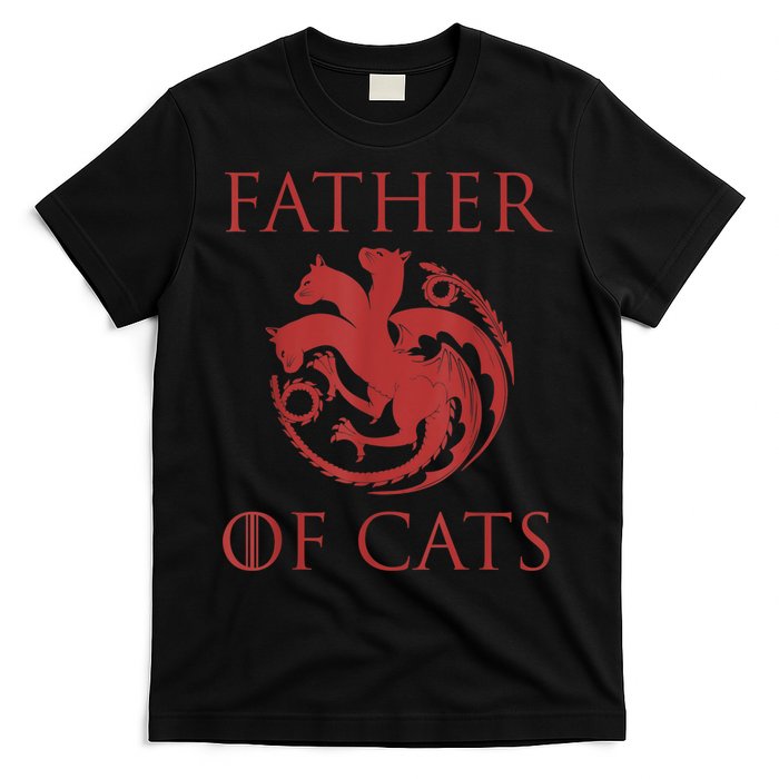 Father Of Cats Funny Cat Lover Kitten Dad Kitty T-Shirt