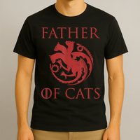 Father Of Cats Funny Cat Lover Kitten Dad Kitty T-Shirt