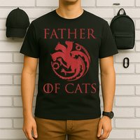 Father Of Cats Funny Cat Lover Kitten Dad Kitty T-Shirt