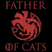 Father Of Cats Funny Cat Lover Kitten Dad Kitty T-Shirt