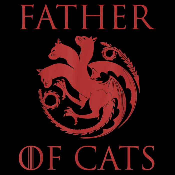 Father Of Cats Funny Cat Lover Kitten Dad Kitty T-Shirt