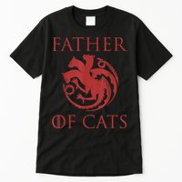 Father Of Cats Funny Cat Lover Kitten Dad Kitty Tall T-Shirt