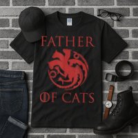 Father Of Cats Funny Cat Lover Kitten Dad Kitty Tall T-Shirt