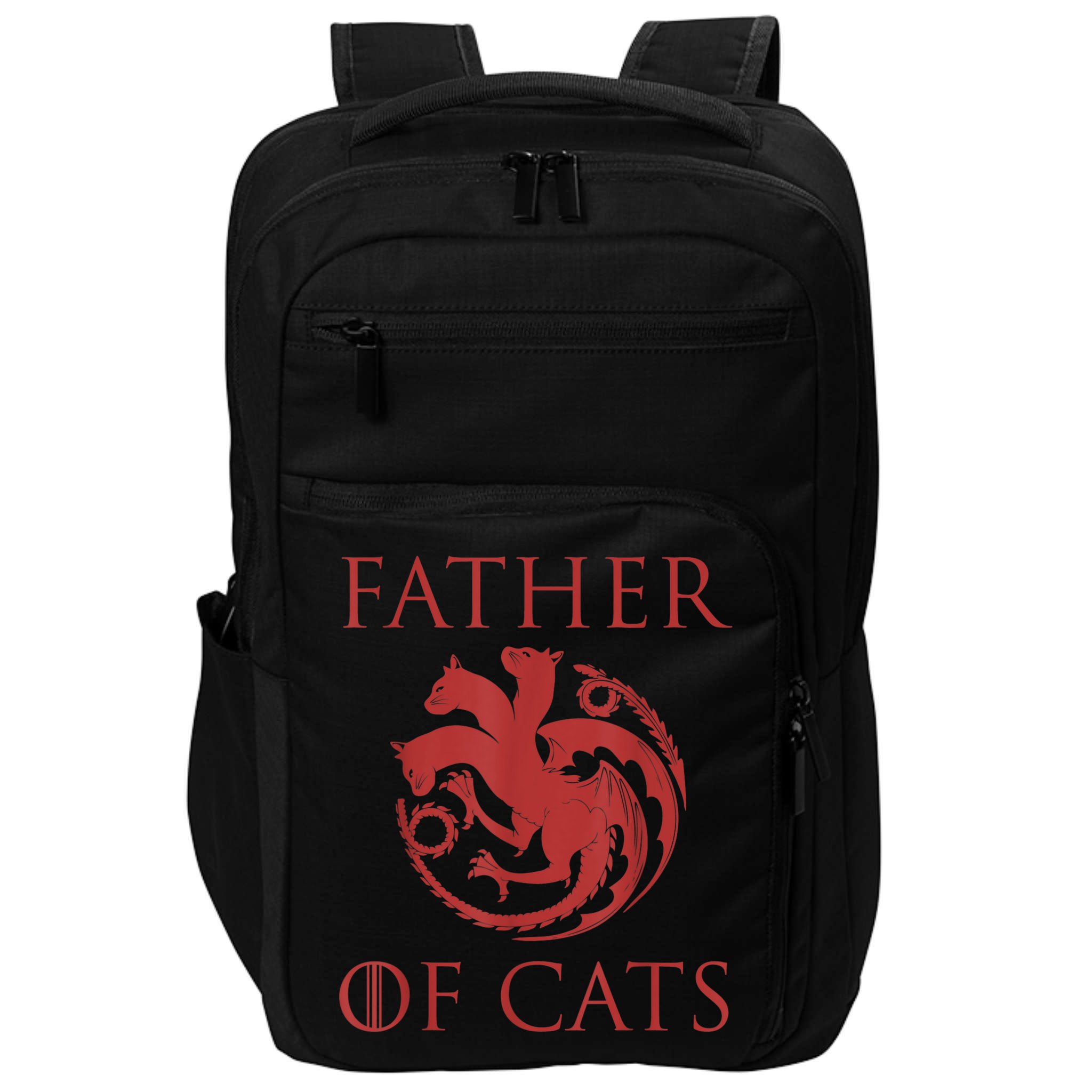 Father Of Cats Funny Cat Lover Kitten Dad Kitty Impact Tech Backpack