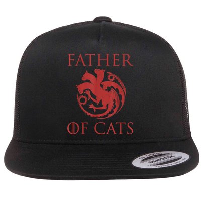 Father Of Cats Funny Cat Lover Kitten Dad Kitty Flatbill Hat