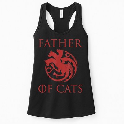 Father Of Cats Funny Cat Lover Kitten Dad Kitty Womens Tank Top