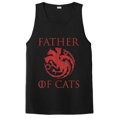Father Of Cats Funny Cat Lover Kitten Dad Kitty PosiCharge Competitor Tank