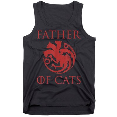Father Of Cats Funny Cat Lover Kitten Dad Kitty Tank Top