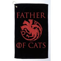 Father Of Cats Funny Cat Lover Kitten Dad Kitty Golf Towel