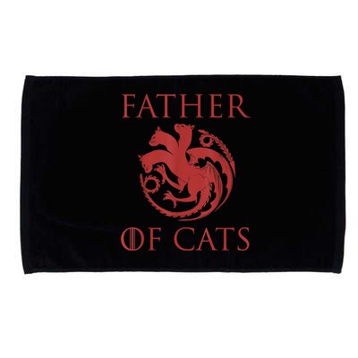 Father Of Cats Funny Cat Lover Kitten Dad Kitty Microfiber Hand Towel