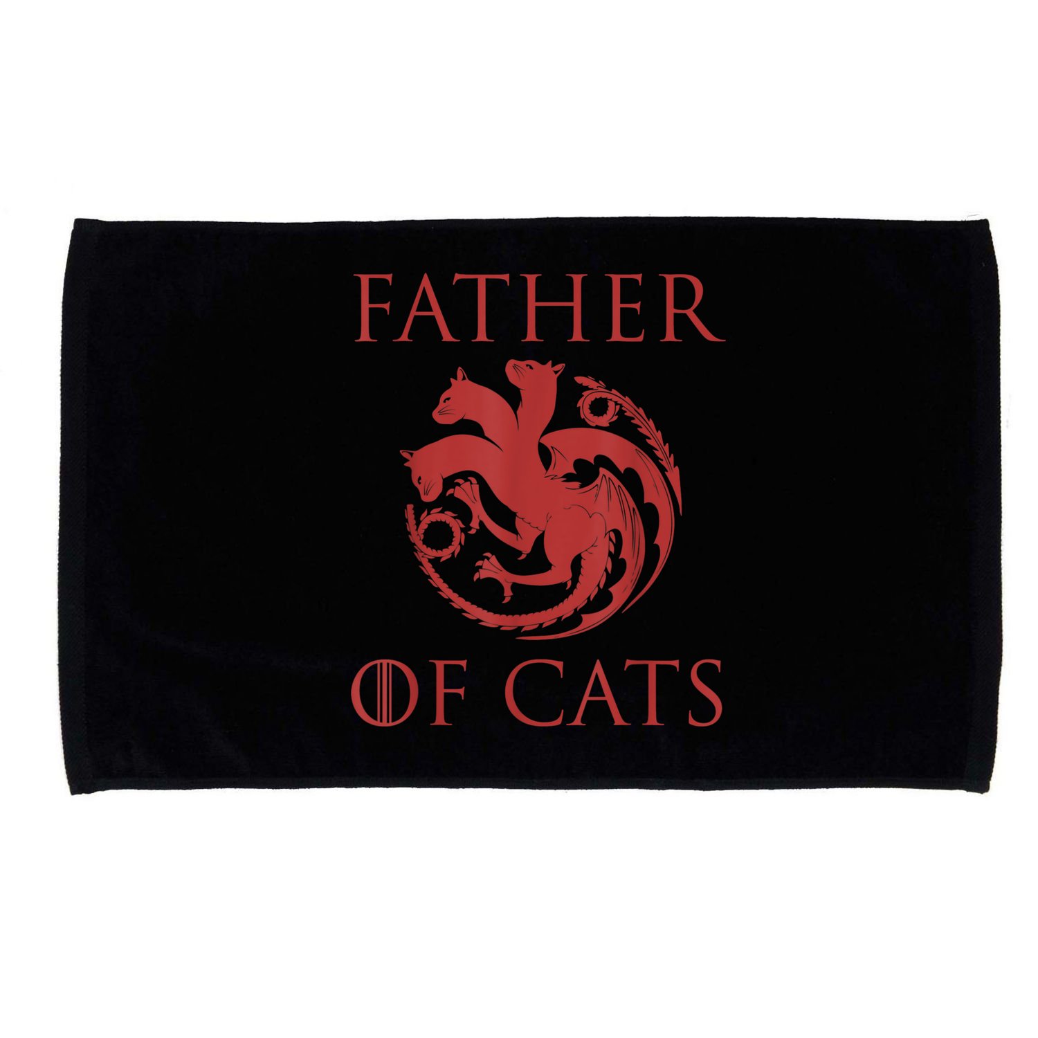 Father Of Cats Funny Cat Lover Kitten Dad Kitty Microfiber Hand Towel