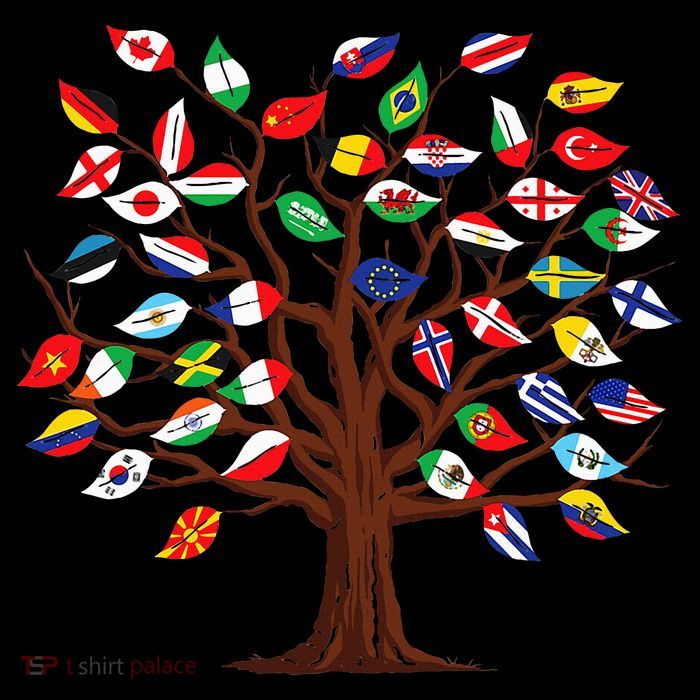 Flags of Countries of the World international flag tree Performance Shirt