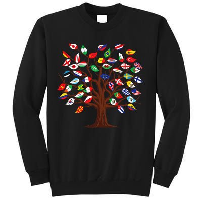 Flags of Countries of the World international flag tree Sweatshirt