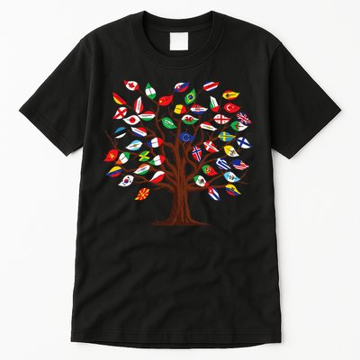 Flags of Countries of the World international flag tree Tall T-Shirt