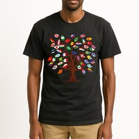 Flags of Countries of the World international flag tree Tall T-Shirt