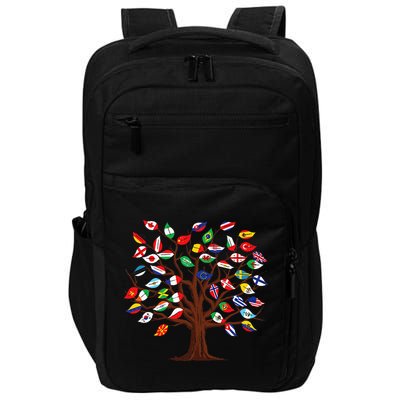 Flags of Countries of the World international flag tree Impact Tech Backpack