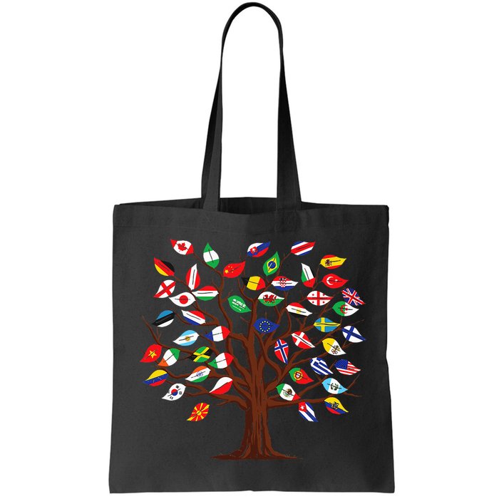 Flags of Countries of the World international flag tree Bag