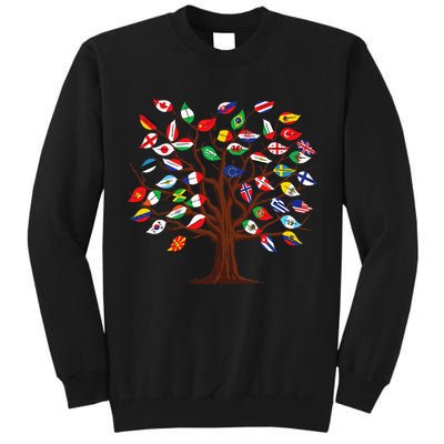 Flags of Countries of the World international flag tree Tall Sweatshirt
