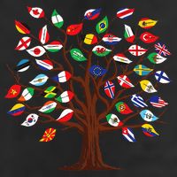 Flags of Countries of the World international flag tree 25L Jumbo Tote