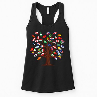 Flags of Countries of the World international flag tree Womens Tank Top