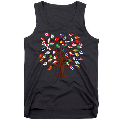 Flags of Countries of the World international flag tree Tank Top