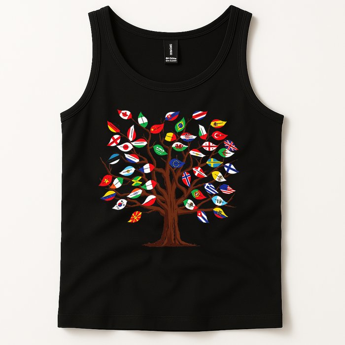 Flags of Countries of the World international flag tree Tank Top