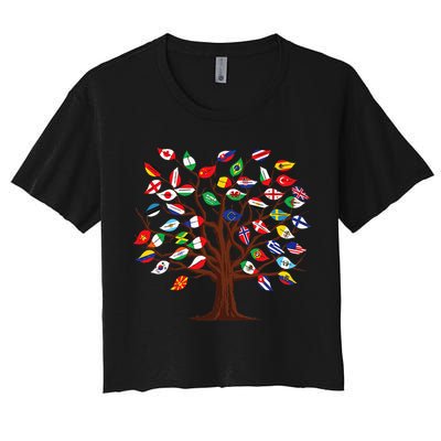 Flags of Countries of the World international flag tree Crop Top