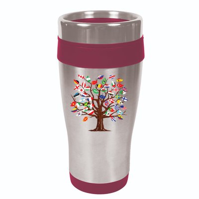 Flags of Countries of the World international flag tree 16oz Travel Tumbler