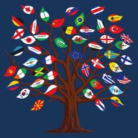 Flags of Countries of the World international flag tree Infant Baby Jersey Bodysuit