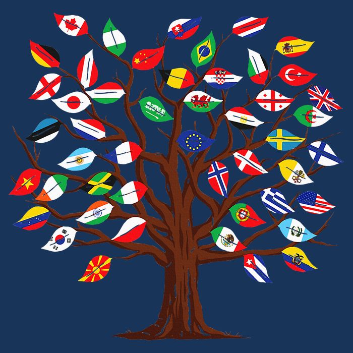 Flags of Countries of the World international flag tree Infant Baby Jersey Bodysuit