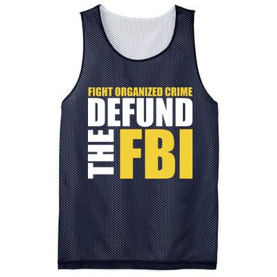 Fight Organized Crime Defund The FBI Mesh Reversible Basketball Jersey Tank