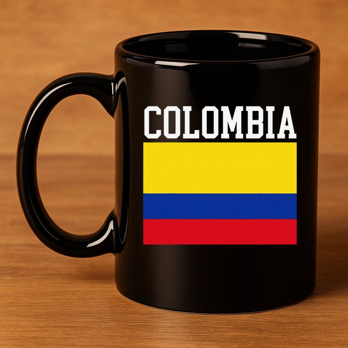 Flag Of Colombia Sports Athletics Left Side 11oz C Handle Ceramic Mug