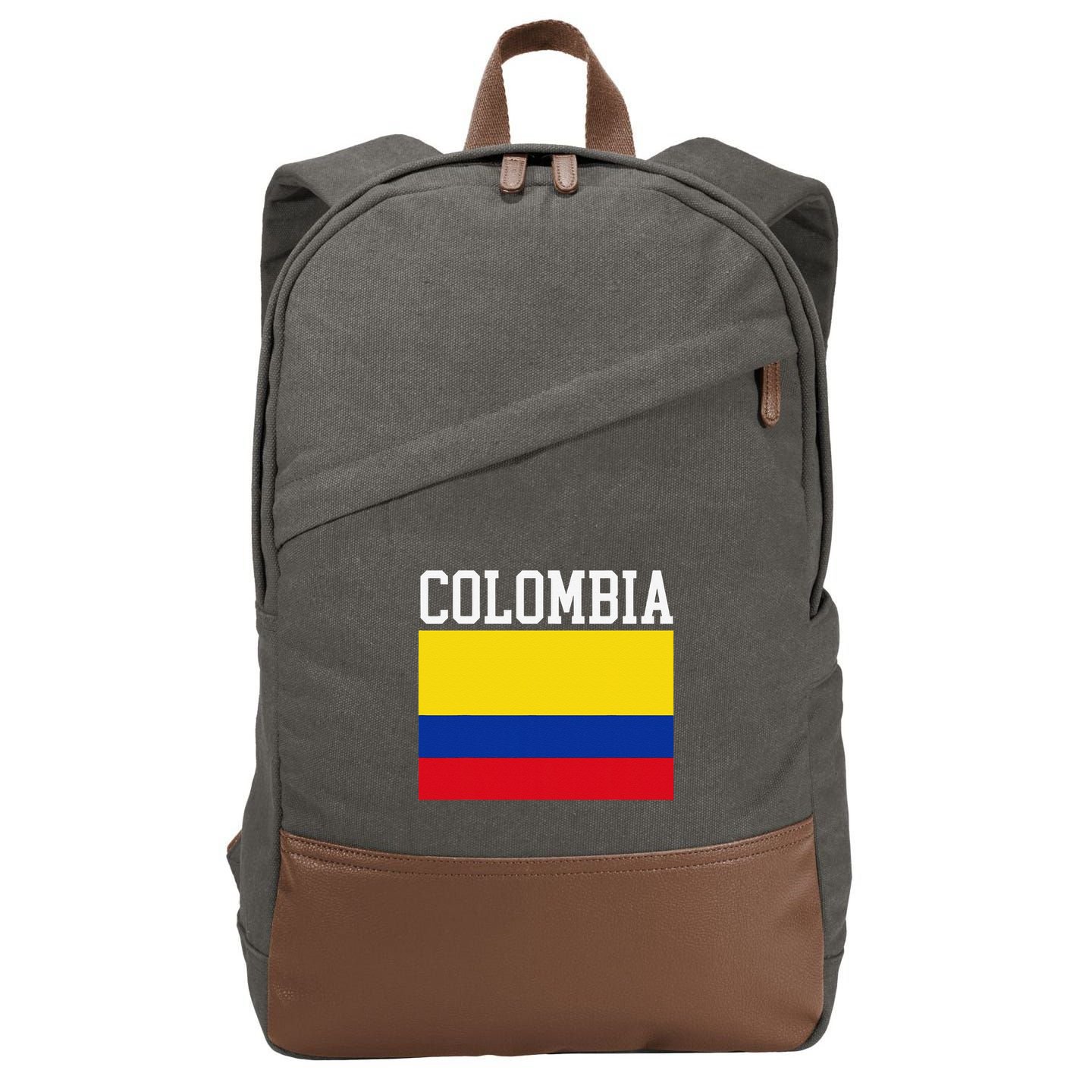 Flag Of Colombia Sports Athletics Left Side Cotton Canvas Backpack