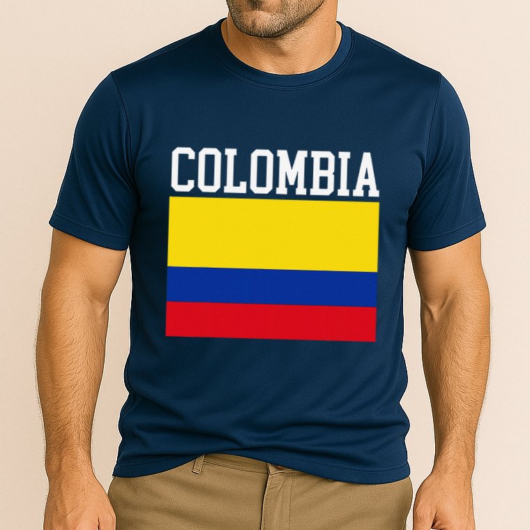 Flag Of Colombia Sports Athletics Left Side Cooling Performance Crew T-Shirt