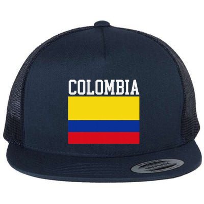 Flag Of Colombia Sports Athletics Left Side Flatbill Hat