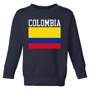 Flag Of Colombia Sports Athletics Left Side Toddler Sweatshirt